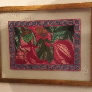 Giz de Cera / Lápis Emoldurado em sanduiche de vidro anti-reflexo