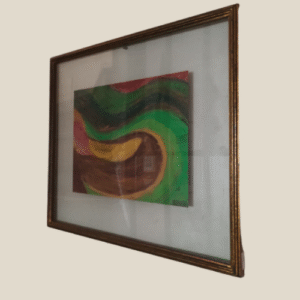 Giz de Cera / Lápis Emoldurado em sanduiche de vidro anti-reflexo